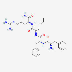 molecular formula C30H44N8O4 B10826679 D-Phe-D-phe-D-nle-D-arg-NH2 CAS No. 212710-26-4