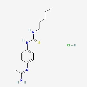 1-[4-(1-aminoethylideneamino)phenyl]-3-pentylthiourea;hydrochloride