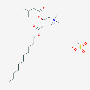 molecular formula C24H49NO7S B10826725 methanesulfonate;trimethyl-[(2R)-2-(3-methylbutanoyloxy)-4-oxo-4-undecoxybutyl]azanium 