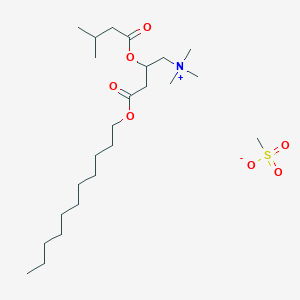 molecular formula C24H49NO7S B10826767 Methanesulfonate;trimethyl-[2-(3-methylbutanoyloxy)-4-oxo-4-undecoxybutyl]azanium 