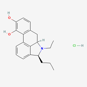 Dibenz(cd,f)indole-9,10-diol, 5-ethyl-4,5,5a,6-tetrahydro-4-propyl-, hydrochloride, (4S-trans)-