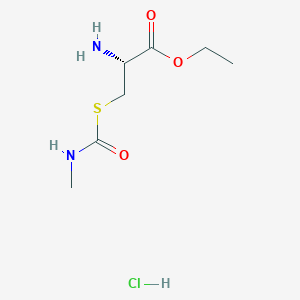 Ethyl cysteinate methylcarbamate hydrochloride