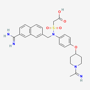 {[(7-Carbamimidoylnaphthalen-2-Yl)methyl][4-({1-[(1e)-Ethanimidoyl]piperidin-4-Yl}oxy)phenyl]sulfamoyl}acetic Acid