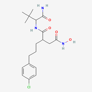 N-(1-amino-3,3-dimethyl-1-oxobutan-2-yl)-2-[3-(4-chlorophenyl)propyl]-N'-hydroxybutanediamide