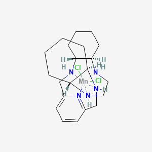 molecular formula C21H35Cl2MnN5 B10826929 dichloromanganese;(4R,9R,14R,19R)-3,10,13,20,26-pentazatetracyclo[20.3.1.04,9.014,19]hexacosa-1(26),22,24-triene 