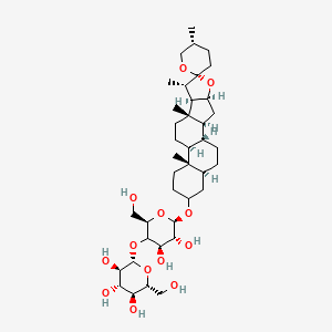 (2S,3R,4S,5S,6R)-2-[(2R,4R,5R,6R)-4,5-Dihydroxy-2-(hydroxymethyl)-6-[(1R,2S,4S,5'R,6R,7S,8R,9S,12S,13S,18S)-5',7,9,13-tetramethylspiro[5-oxapentacyclo[10.8.0.02,9.04,8.013,18]icosane-6,2'-oxane]-16-yl]oxyoxan-3-yl]oxy-6-(hydroxymethyl)oxane-3,4,5-triol