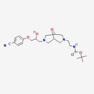 tert-butyl N-[2-[7-[3-(4-cyanophenoxy)-2-hydroxypropyl]-9-oxa-3,7-diazabicyclo[3.3.1]nonan-3-yl]ethyl]carbamate