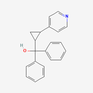 molecular formula C21H19NO B10826993 Cyclopropanemethanol, alpha,alpha-diphenyl-2-(4-pyridyl)-, hydrochloride 