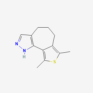 molecular formula C12H14N2S B10827001 11,13-dimethyl-12-thia-3,4-diazatricyclo[8.3.0.02,6]trideca-1(13),2(6),4,10-tetraene CAS No. 252021-89-9