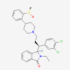 (3R)-3-[(1S)-1-(3,4-dichlorophenyl)-3-[4-[2-[(S)-methylsulfinyl]phenyl]piperidin-1-yl]propyl]-2-ethyl-3H-isoindol-1-one