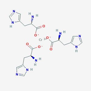 molecular formula C18H24CrN9O6 B10827040 Chromium histidinate CAS No. 18984-90-2