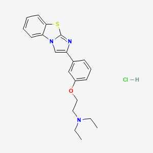 molecular formula C21H24ClN3OS B10827044 N,N-diethyl-2-(3-imidazo[2,1-b][1,3]benzothiazol-2-ylphenoxy)ethanamine;hydrochloride 