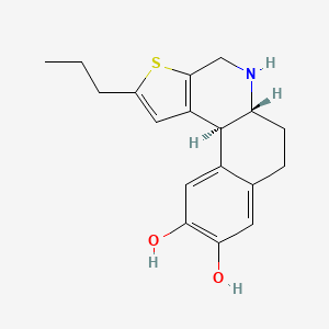 Benzo(f)thieno(2,3-c)quinoline-9,10-diol, 4,5,5a,6,7,11b-hexahydro-2-propyl-, hydrochloride, (5aR,11bS)-rel-