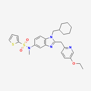 molecular formula C27H32N4O3S2 B10827051 MN7RR3Vql7 CAS No. 1309682-69-6