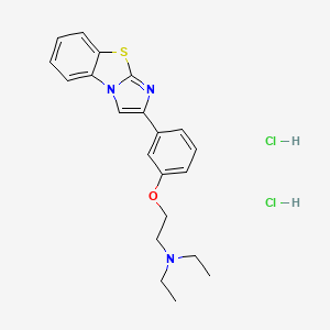 molecular formula C21H25Cl2N3OS B10827079 [2-(3-Benzo[d]imidazo[2,1-b]thiazol-2-yl-phenoxy)-ethyl]-diethyl-amine dihydrochloride 