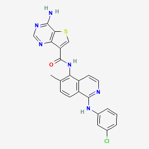 4-amino-N-[1-(3-chloroanilino)-6-methylisoquinolin-5-yl]thieno[3,2-d]pyrimidine-7-carboxamide