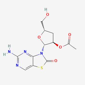 [(2R,3R,5S)-2-(5-amino-2-oxo-[1,3]thiazolo[4,5-d]pyrimidin-3-yl)-5-(hydroxymethyl)oxolan-3-yl] acetate