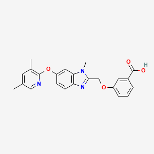 3-((6-((3,5-Dimethylpyridin-2-yl)oxy)-1-methyl-1H-benzo[d]imidazol-2-yl)methoxy)benzoic acid