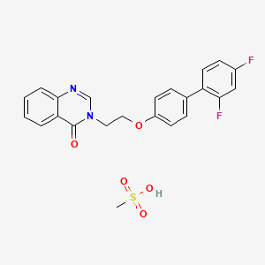 molecular formula C23H20F2N2O5S B10827201 Flubichin methanesulfonate 