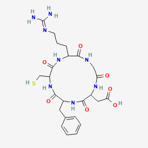 molecular formula C24H34N8O7S B10827295 Cyclo(RGDfC) 