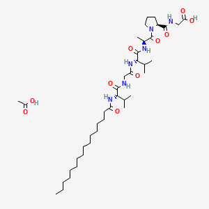 molecular formula C40H72N6O10 B10827305 Pal-VGVAPG (acetate) 