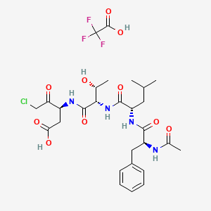 molecular formula C28H38ClF3N4O10 B10827309 Ac-FLTD-CMK (trifluoroacetate salt) 