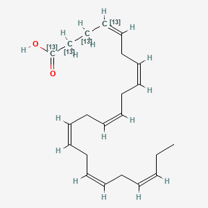 molecular formula C22H32O2 B10827355 (4Z,7Z,10Z,13Z,16Z,19Z)-(1,2,3,4-13C4)docosa-4,7,10,13,16,19-hexaenoic acid 