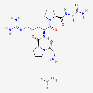 molecular formula C23H41N9O7 B10827372 Pentapeptide-3 (acetate) 