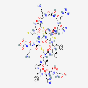 molecular formula C113H170N34O31S9 B10827386 Dthfpicifccgcchrskcgmcckt-OH CAS No. 342809-17-0