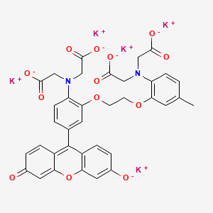 pentapotassium;2-[2-[2-[2-[bis(carboxylatomethyl)amino]-5-(3-oxido-6-oxoxanthen-9-yl)phenoxy]ethoxy]-N-(carboxylatomethyl)-4-methylanilino]acetate