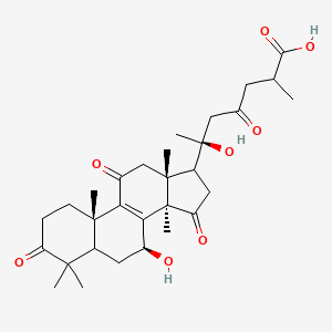 (6S)-6-hydroxy-6-[(7S,10S,13R,14R)-7-hydroxy-4,4,10,13,14-pentamethyl-3,11,15-trioxo-1,2,5,6,7,12,16,17-octahydrocyclopenta[a]phenanthren-17-yl]-2-methyl-4-oxoheptanoic acid