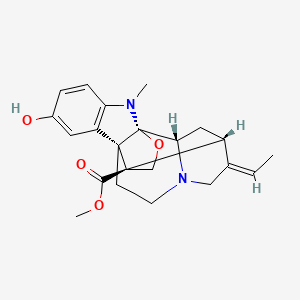 molecular formula C22H26N2O4 B10827427 methyl (1S,9S,14E,15R,16R,19S)-14-ethylidene-6-hydroxy-2-methyl-18-oxa-2,12-diazahexacyclo[13.3.2.01,9.03,8.09,16.012,19]icosa-3(8),4,6-triene-16-carboxylate 