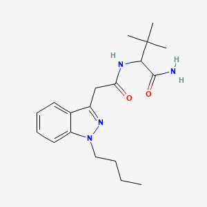 molecular formula C19H28N4O2 B10827436 2-[[2-(1-Butylindazol-3-yl)acetyl]amino]-3,3-dimethylbutanamide 