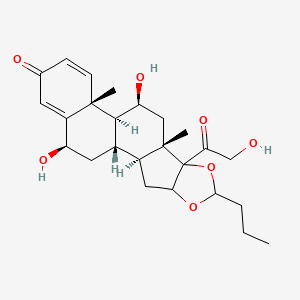 (1S,2S,9S,11S,12S,13R,19R)-11,19-dihydroxy-8-(2-hydroxyacetyl)-9,13-dimethyl-6-propyl-5,7-dioxapentacyclo[10.8.0.02,9.04,8.013,18]icosa-14,17-dien-16-one