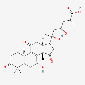 (6R)-6-hydroxy-6-[(7R,10R,13S,14S)-7-hydroxy-4,4,10,13,14-pentamethyl-3,11,15-trioxo-1,2,5,6,7,12,16,17-octahydrocyclopenta[a]phenanthren-17-yl]-2-methyl-4-oxoheptanoic acid