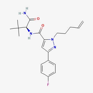 molecular formula C21H27FN4O2 B10827499 3,5-ADB-4en-PFUPPYCA 