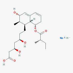 sodium;(3R,5R)-7-[(1S,2R,3S,8S,8aR)-3-hydroxy-2-methyl-8-[(2S)-2-methylbutanoyl]oxy-1,2,3,7,8,8a-hexahydronaphthalen-1-yl]-3,5-dihydroxyheptanoic acid;hydride