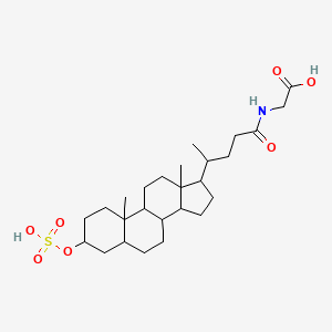 2-[4-(10,13-dimethyl-3-sulfooxy-2,3,4,5,6,7,8,9,11,12,14,15,16,17-tetradecahydro-1H-cyclopenta[a]phenanthren-17-yl)pentanoylamino]acetic acid