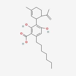 6-Heptyl-2,4-dihydroxy-3-(3-methyl-6-prop-1-en-2-ylcyclohex-2-en-1-yl)benzoic acid