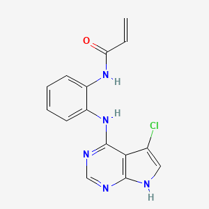 N-[2-[(5-chloro-7H-pyrrolo[2,3-d]pyrimidin-4-yl)amino]phenyl]prop-2-enamide