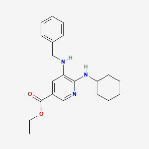 Ethyl 5-(benzylamino)-6-(cyclohexylamino)nicotinate