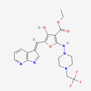 molecular formula C21H22F3N5O4 B10827748 Monzosertib 