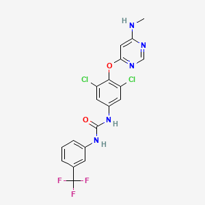 N-(3,5-dichloro-4-{[6-(methylamino)pyrimidin-4-yl]oxy}phenyl)-N'-[3-(trifluoromethyl)phenyl]urea