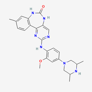 2-[4-(3,5-Dimethylpiperazin-1-yl)-2-methoxyanilino]-9-methyl-5,7-dihydropyrimido[5,4-d][1,3]benzodiazepin-6-one