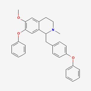 molecular formula C30H29NO3 B10827841 6-methoxy-2-methyl-7-phenoxy-1-[(4-phenoxyphenyl)methyl]-3,4-dihydro-1H-isoquinoline 