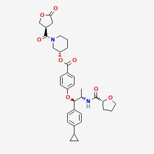 [(3S)-1-[(3R)-5-oxooxolane-3-carbonyl]piperidin-3-yl] 4-[(1R,2S)-1-(4-cyclopropylphenyl)-2-[[(2R)-oxolane-2-carbonyl]amino]propoxy]benzoate