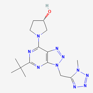 molecular formula C15H22N10O B10827881 Vicasinabin CAS No. 1433361-02-4