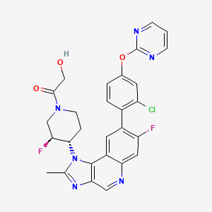 1-[(3S,4S)-4-[8-(2-chloro-4-pyrimidin-2-yloxyphenyl)-7-fluoro-2-methylimidazo[4,5-c]quinolin-1-yl]-3-fluoropiperidin-1-yl]-2-hydroxyethanone