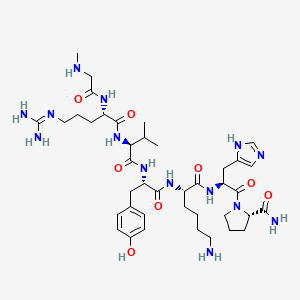 molecular formula C40H64N14O8 B10827918 H-Sar-Arg-Val-Tyr-Lys-His-Pro-NH2 