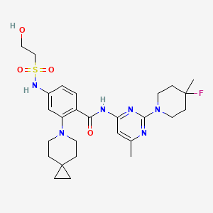 2-(6-azaspiro[2.5]octan-6-yl)-N-[2-(4-fluoro-4-methylpiperidin-1-yl)-6-methylpyrimidin-4-yl]-4-(2-hydroxyethylsulfonylamino)benzamide